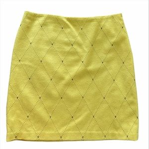 J. McLaughlin Yellow wool cashmere mini skirt sz12